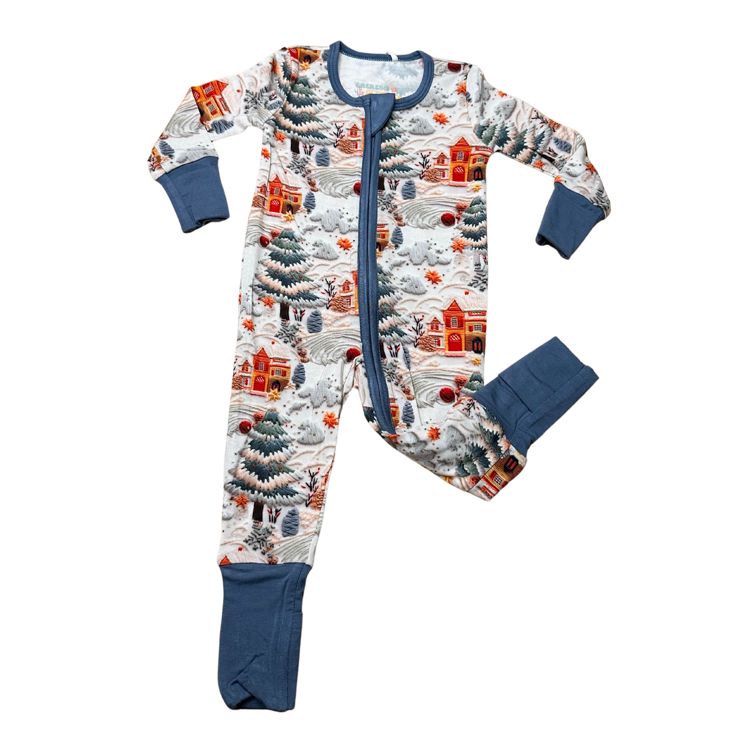 Christmas in Denmark Zipper Romper