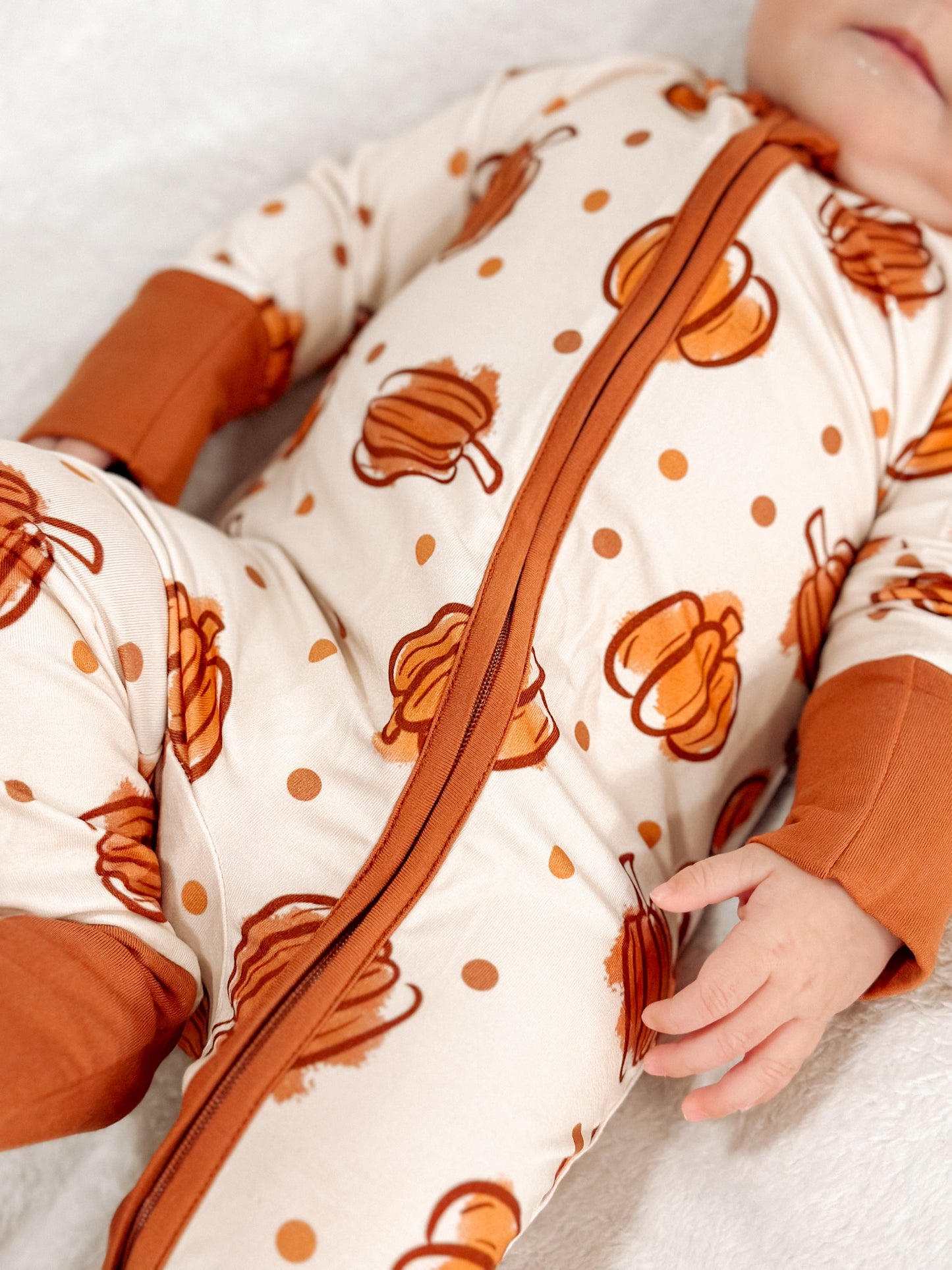 Pumpkin Party Infant Bamboo Romper