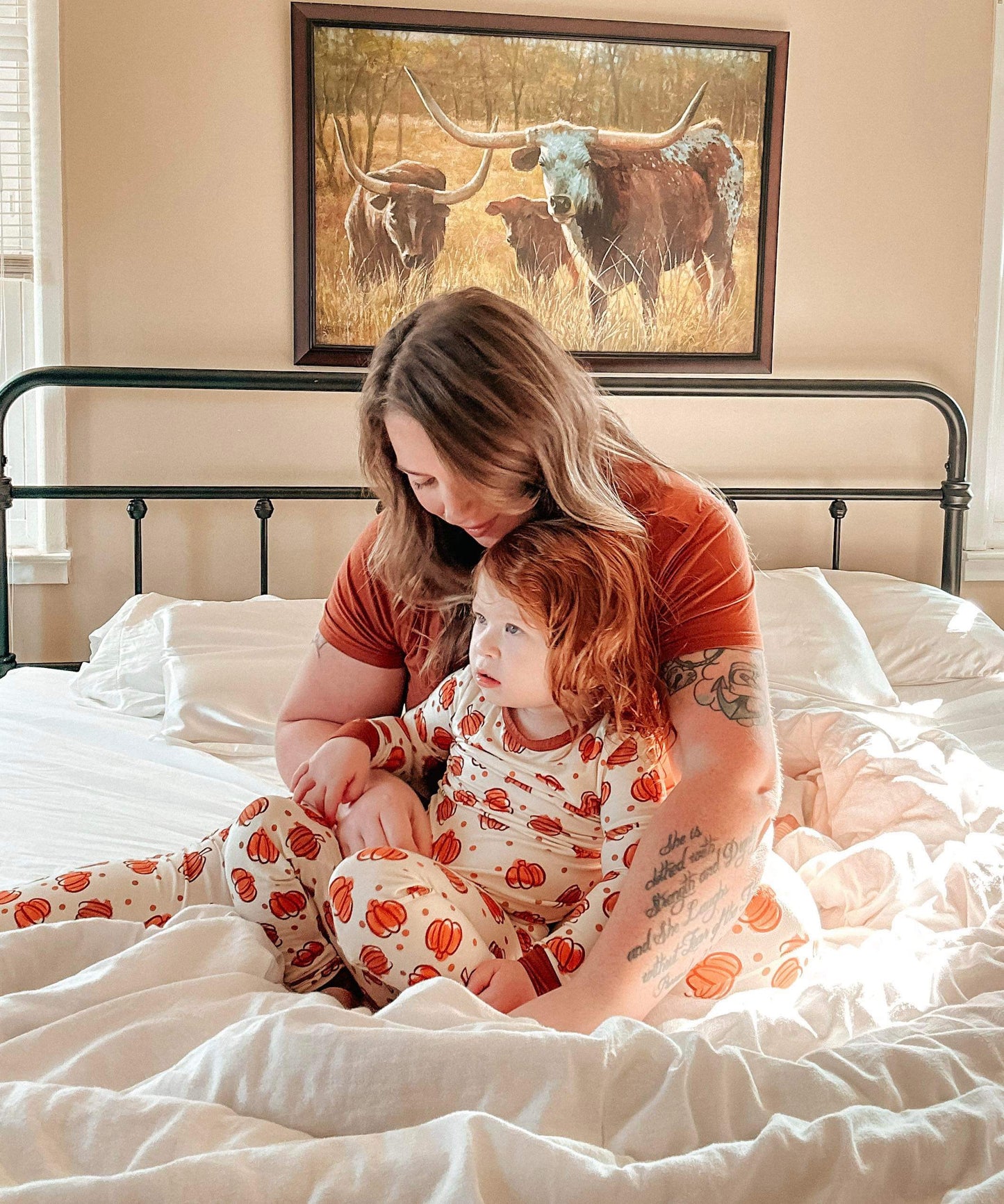 Long Sleeve Two Piece Pumpkin Party Pajamas