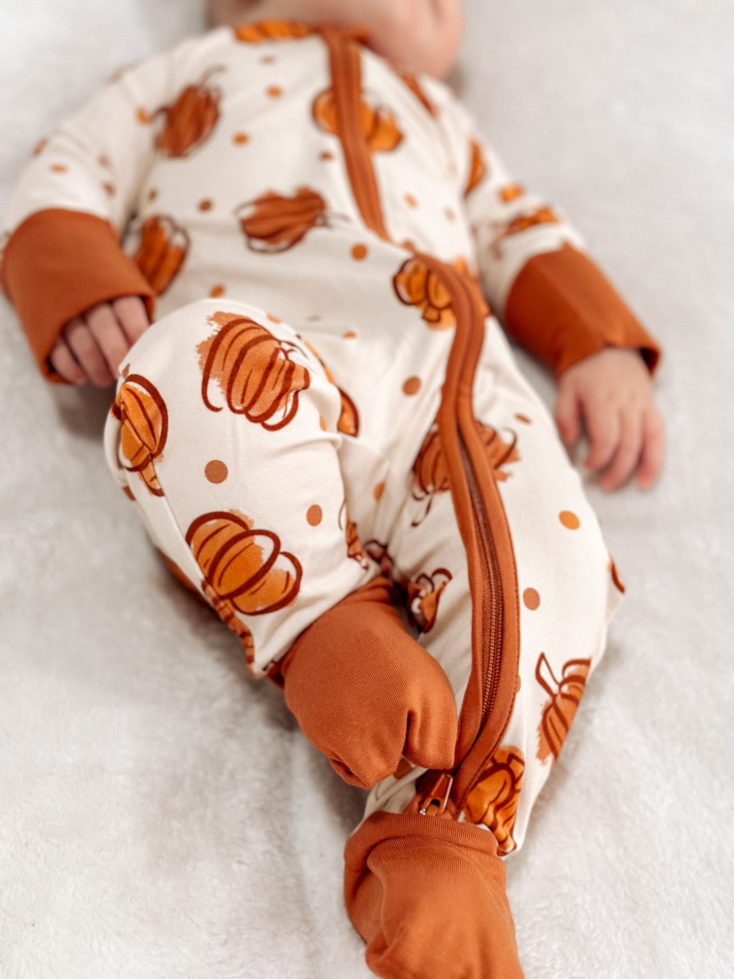 Pumpkin Party Infant Bamboo Romper