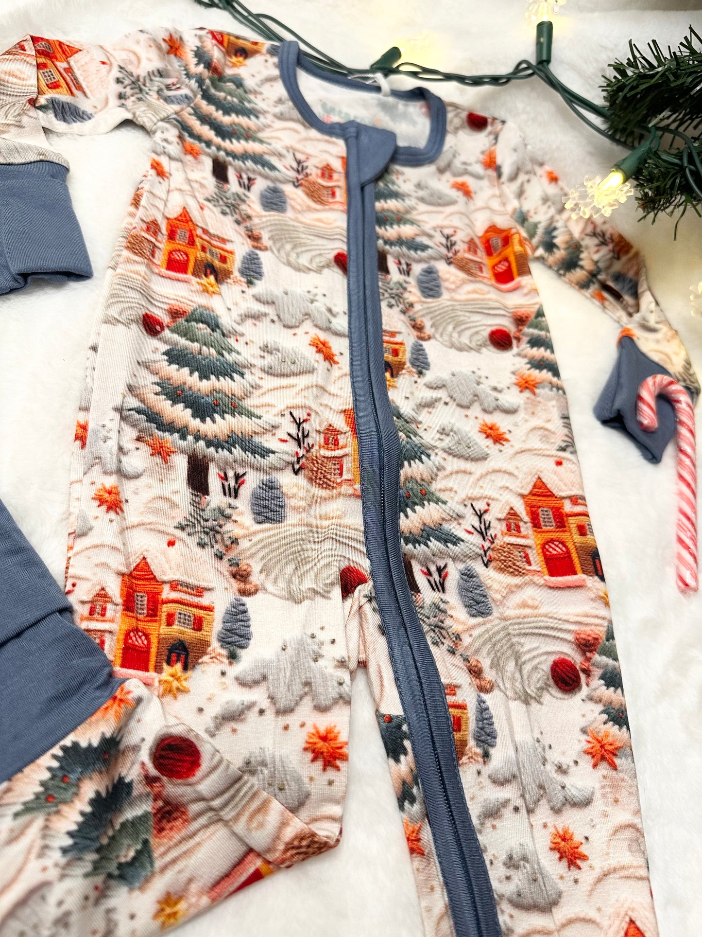 Christmas in Denmark Zipper Romper