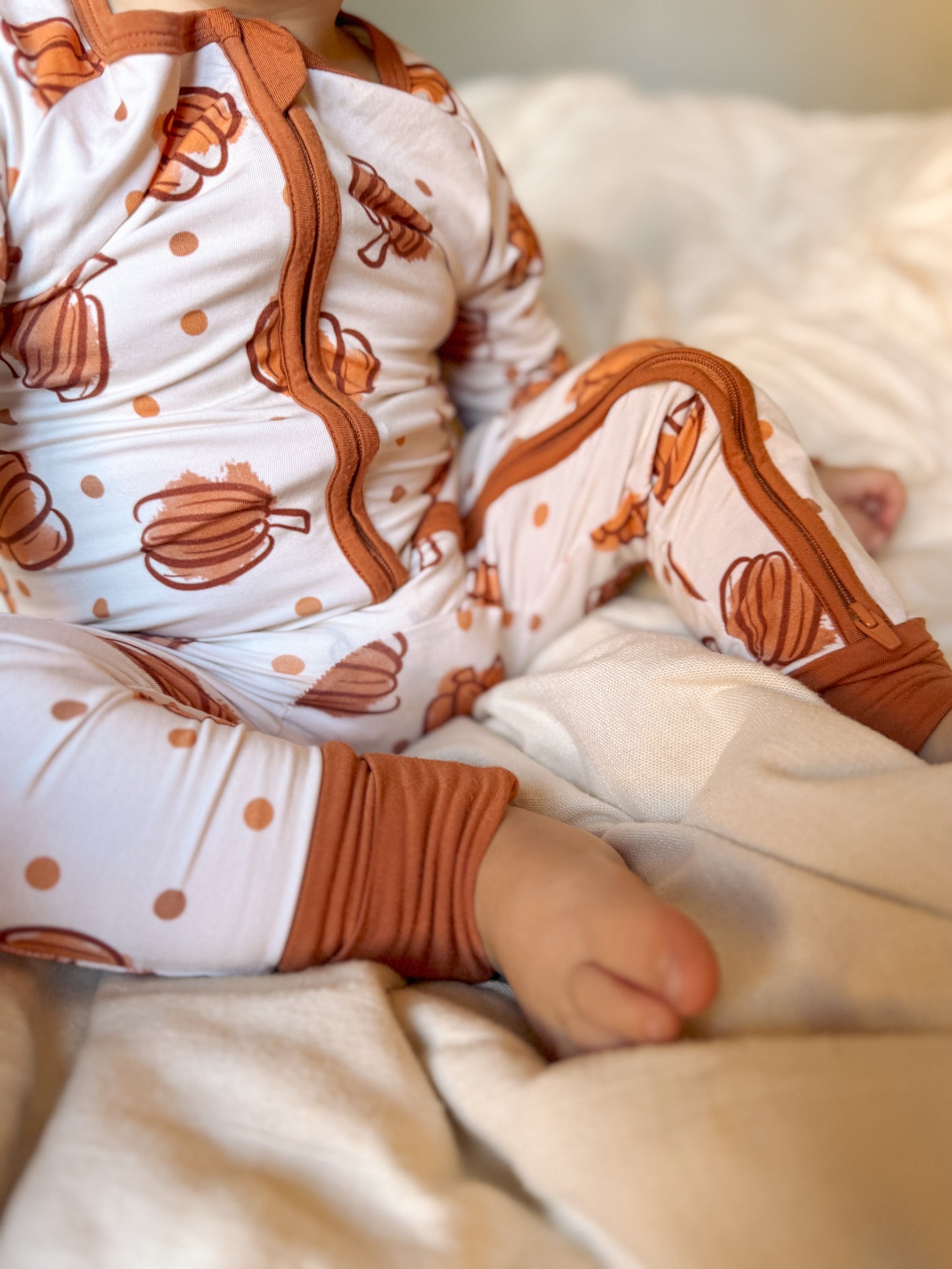 Pumpkin Party Infant Bamboo Romper