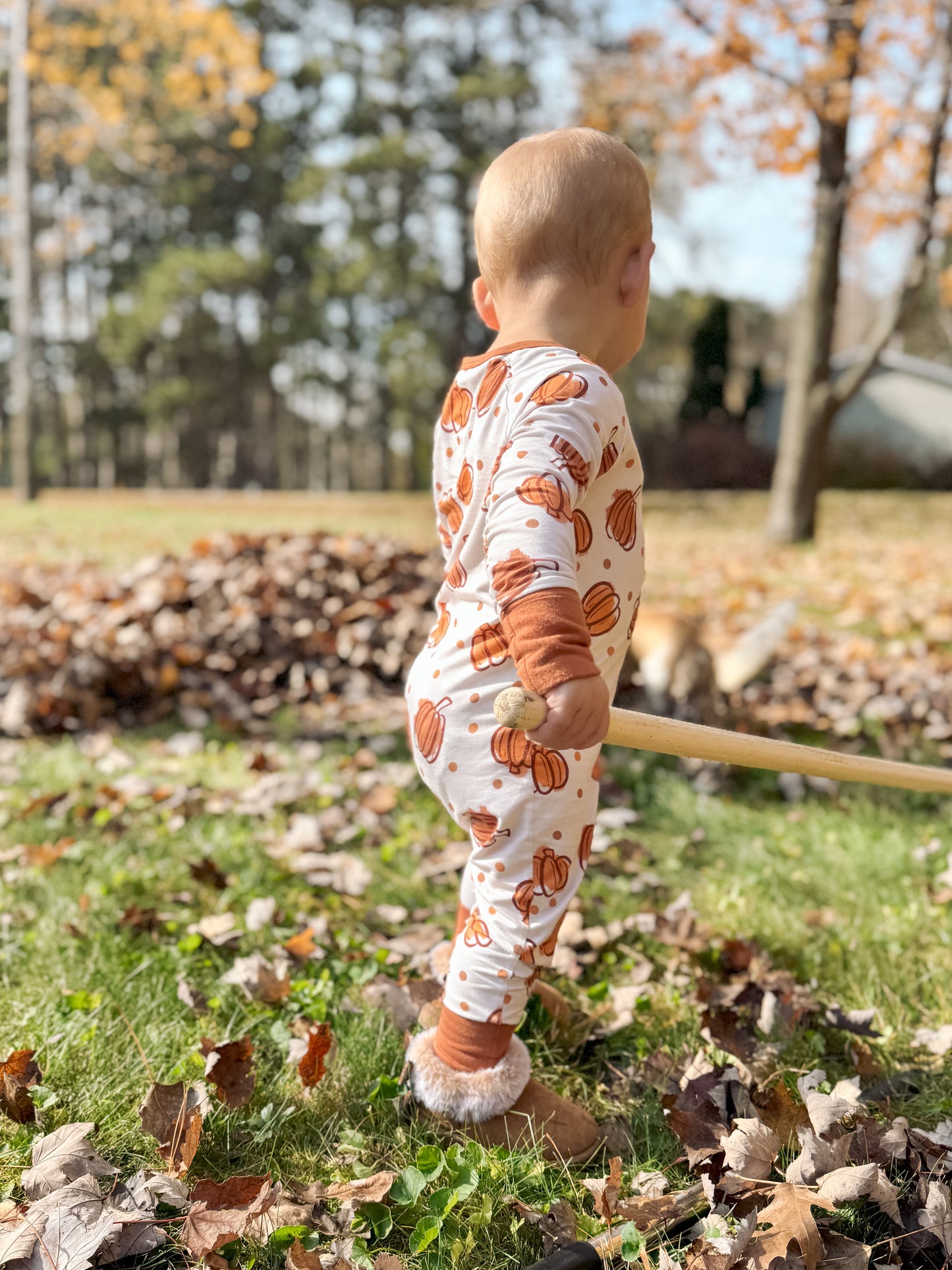 Pumpkin Party Infant Bamboo Romper