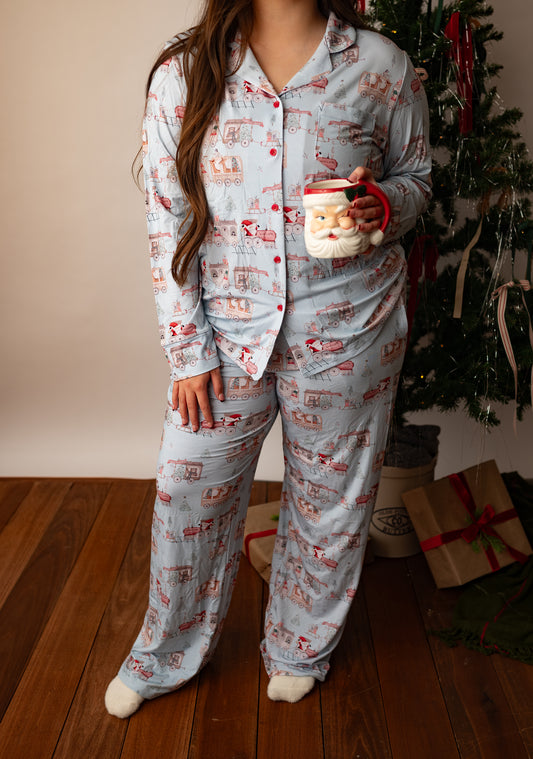 The Village Express Collared Adult Bamboo Pajamas