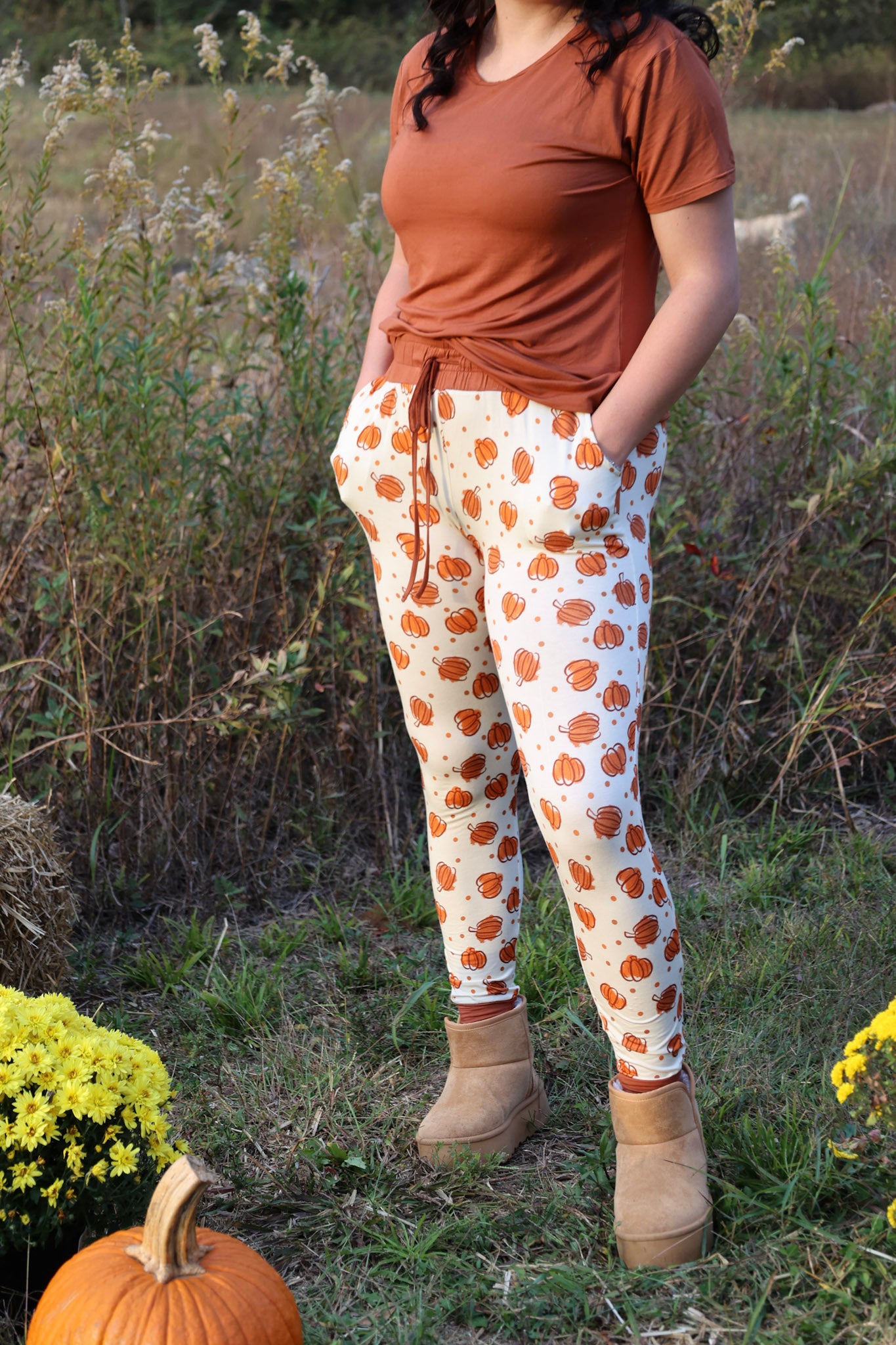 Adult Pumpkin Party Bamboo Joggers