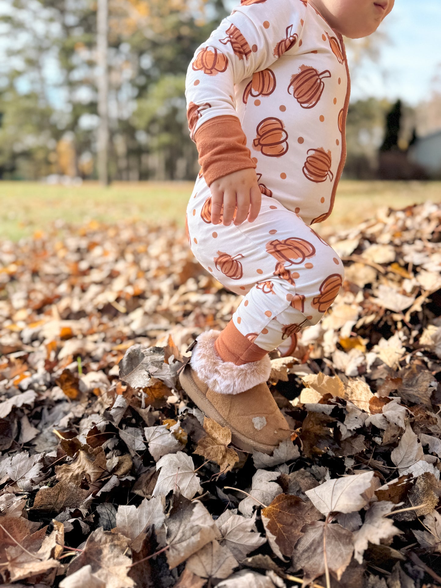 Pumpkin Party Infant Bamboo Romper